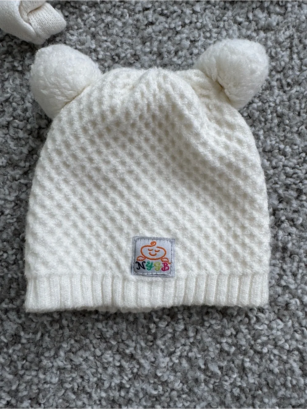 ✨Cream/White Baby Beanie Hat - Newborn✨